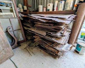Ceiling tiles out of the historic Gallagher Ranch in Medina Co.