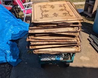 Ceiling tiles out of the historic Gallagher Ranch in Medina Co.