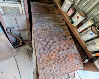 Ceiling tiles out of the historic Gallagher Ranch in Medina Co.