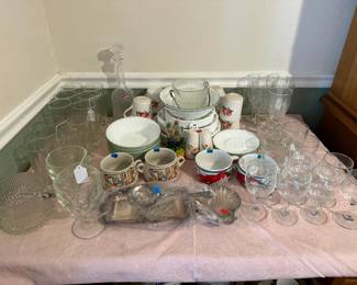 Corelle and glassware