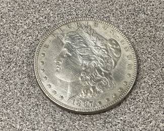 8 Morgan and Peace Silver Dollars 