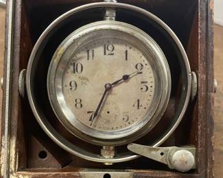World War II era Hamilton ships clock