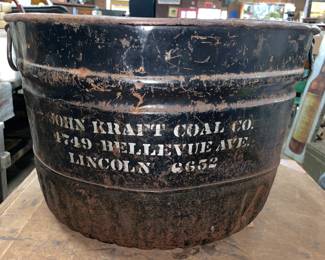 Antique coal bucket