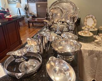 Large Collection of Beautiful Silver Plate Tableware 
