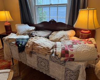 Large Collection of Linens & Blanket