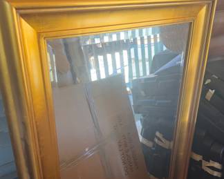 Gold framed mirror 