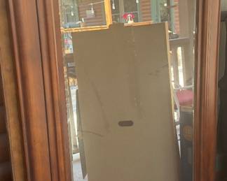 Two large wood framed mirrors 