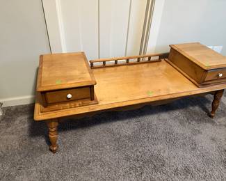 All wood  vintage coffee table 