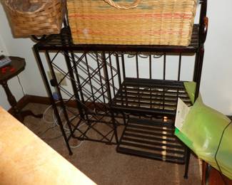 vintage metal shelves