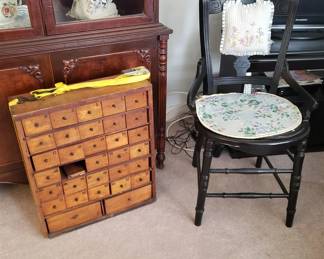 vintage wooden storage boxes