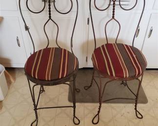 pair of ice cream chairs