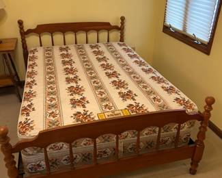 1950's Maple Bedroom Suit.  Bed and mattresses.