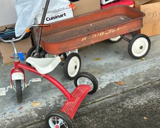1990's tricycle.  1960's wagon.