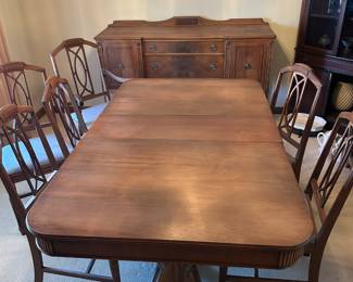 1930's Dining Room suit.  Table, chairs and buffet.