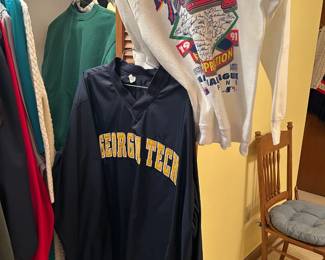 GA Tech and Atlanta Braves clothing.