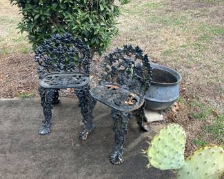 Two more wrought iron chairs 