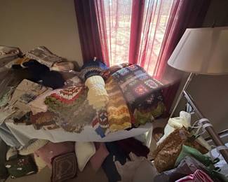Afghans, quilts.