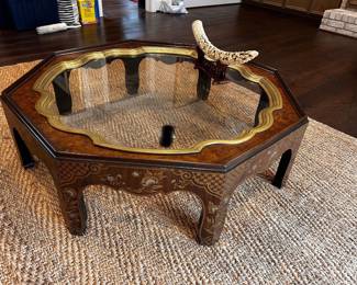 Vintage Baker Chinoiserie Table  Overall all great condition. Some minor imperfections from age 4’ across x 15” tall  Must be able to move and load yourself