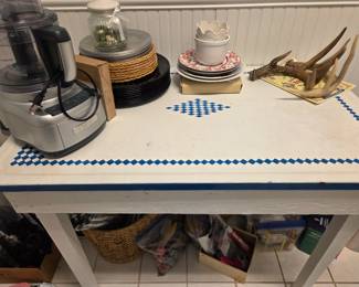 Vintage metal top table