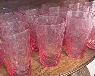 Beautiful pink glassware