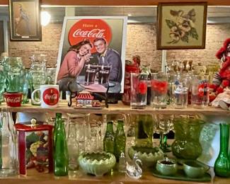 COCA COLA GLASSES & DECOR, OIL LAMPS
