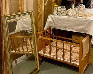 DOLL BABY BED, MIRROR