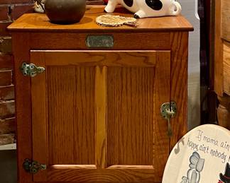 VINTAGE STORAGE, BRASS LAMP, PIG PLANTER