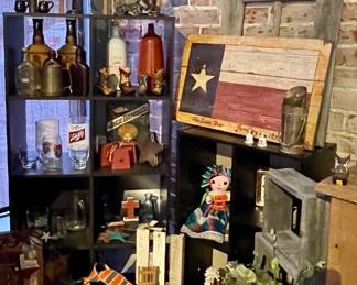 SHELVES, TEXAS FLAG WOOD SIGN, WESTERN DECOR