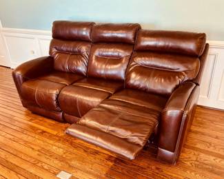 Electric leather reclining sofa...