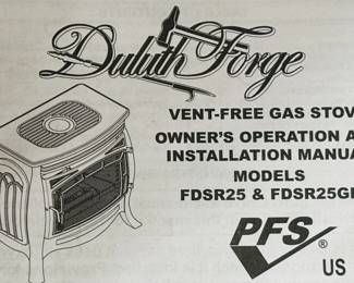 Duluth Forge vent-free gas stove (used) detail...
