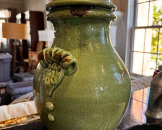 Amount 16 inches tall and this is a beautiful green