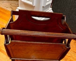 Mahogany magazine rack