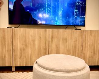 Sony 4K OLED TV - $1000 // City Furniture Kristen Light Gray Small Storage Accent Ottoman - $80