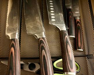 Paudin Kitchen Kinfe Set w/ Kitchen Shears All Stainless Steel- $80