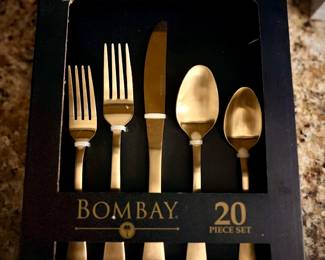 Bombay 20 Piece Set Golden Stainless Steel Cutlery - $15 