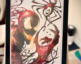 Signed Tyler Kirkham Carnage Framed Print - $15