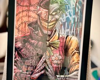 Signed Tyler The Batman Who Laughs/Joker Framed Print - $15