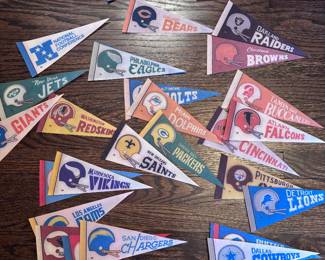 Vintage 1970’s football mini pennants