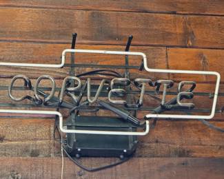 Corvette neon sign- lights up