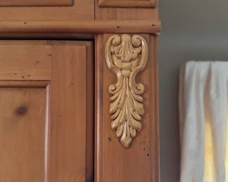 Pine Cabinet / TV Cabinet / Armoire. Measures 50" W x 25" D x 80" H. Photo 3 of 4. 