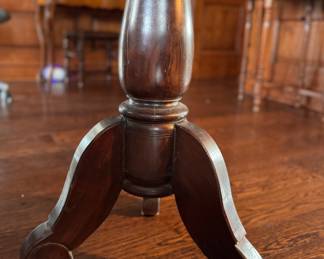 Mahogany Pedestal Side Table. Measures 24" D x 30" H. Photo 3 of 3. 
