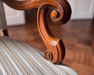 Pair of Louis XIII Fauteuil Arm Chairs. Each Measures 25" W x 24" D x 44" H. Photo 3 of 5. 