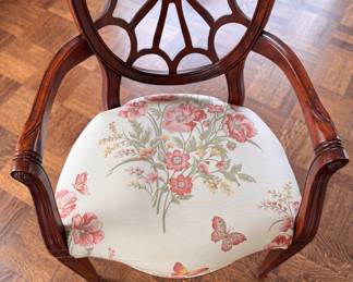 Spider Back Mahogany Armchair - Only One. Measures 25" W with 20" Seat Height. Photo 2 of 4. 