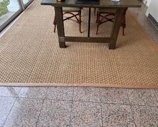 Woven Natural Fiber Rug. Has Some Damage (NOT PICTURED). Measures 9' x 11' 0". 