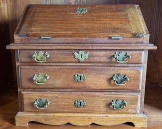 Antique Salesman Sample: Miniature Drop-Front Chest of Drawers. Photo 1 of 2. 