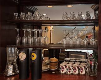 Glass Bar Ware. Waring Blender. 