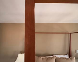 Four Poster Shaker Style Queen Bed Frame. Measures 58" W x 78" D x 80" H. Photo 3 of 3. 