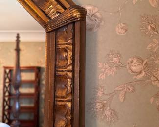 Vintage Gilt Gold Wood Hexagon Mirror. Measures 30" W x 34" H. Photo 2 of 2. 