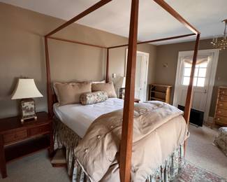 Four Poster Shaker Style Queen Bed Frame. Measures 58" W x 78" D x 80" H. Photo 2 of 3. 