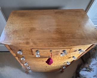 Birdseye Maple Chest of Drawers. Measures 31" W x 19" D x 44.5" H. Photo 2 of 2. 